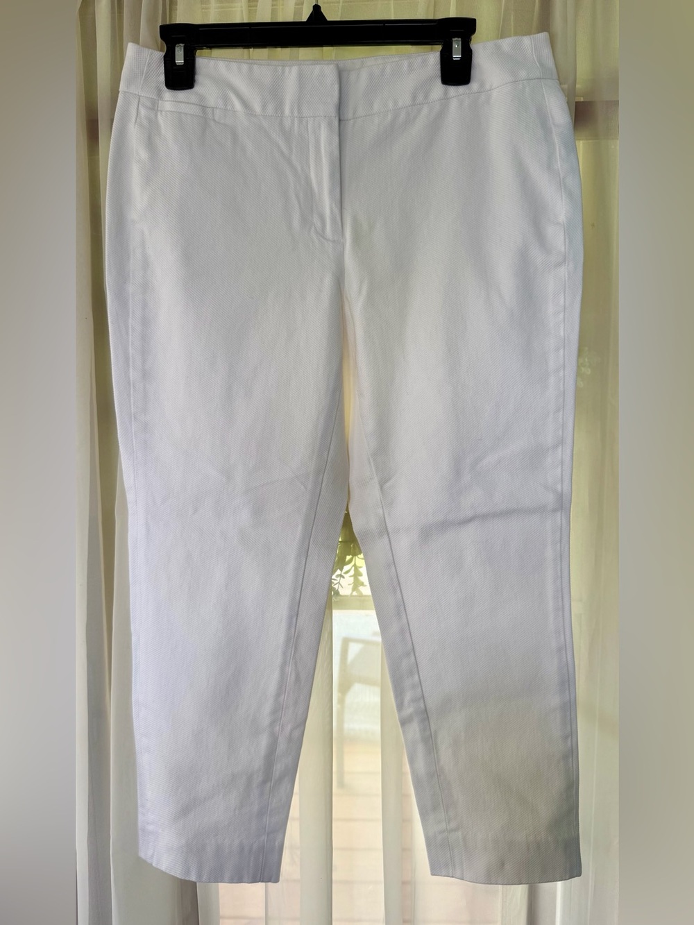Liz Claiborne Career Emma Classic White Cropped Pants Women’s SZ 10